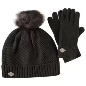 Dare 2b Correlation Hat And Glove Set - Black