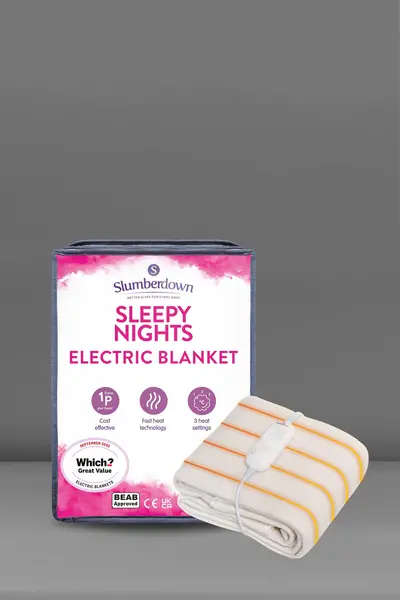 Slumberdown Single Bed Sleepy Nights Electric Blanket White