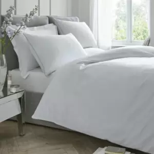 100% Cotton Percale 200 Thread Count Duvet Cover Set, White, Single - Appletree