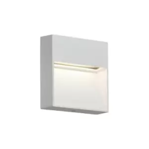 Knightsbridge - LED Square Wall /Guide light - White, 230V IP44 2W