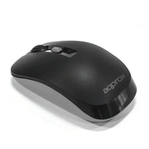 Approx APPXM180X Wireless Optical Mouse 800-1600 DPI Nano USB Black & Grey