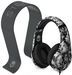STEALTH COMMANDER Wired Headset & Stand Bundle - Urban Camo