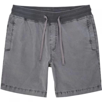 Label Lab Kuma Acid Wash Drawstring Shorts - Grey