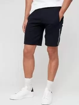 Armani Exchange Silver Label Jersey Shorts - Navy, Size S, Men