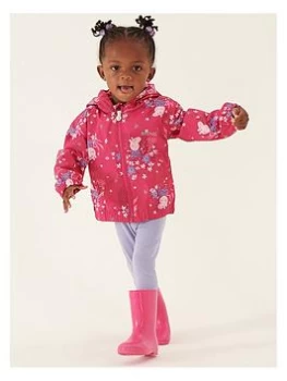 Boys, Regatta Regatta Kids Peppa Pig Muddy Puddle Waterproof Jacket - Pink Print, Pink Print, Size 12-18 Months