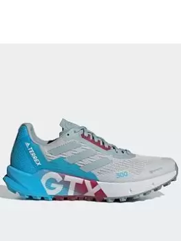 adidas Terrex Agravic Flow 2 Gore-tex Trail Running Shoes, Grey/Blue, Size 5, Women