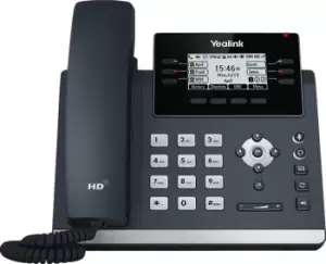 SIP-T42U - IP Phone - Grey - Wired handset - Desk/Wall - 100 entries - LCD