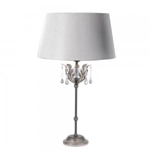 1 Light Table Lamp Silver, Black, E27