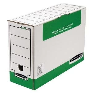 Bankers Box by Fellowes 120mm FoolscapTransfer File Green 1 x Pack