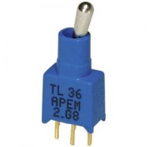 Toggle switch 20 V DCAC 0.02 A 1 x OnOn APEM TL3