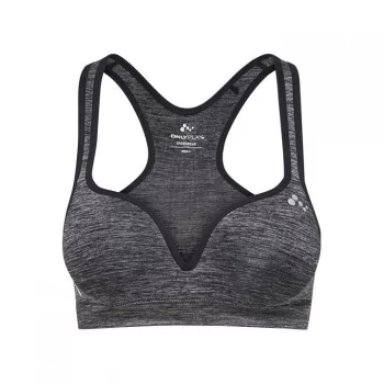 Only Play Play shaped sports bra in Grey - Black Melange