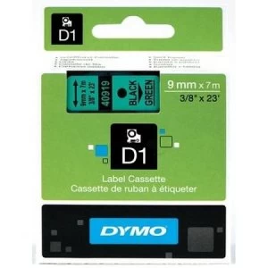 Dymo 40919 Black On Green Label Tape 9mm x 7m