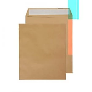 Purely Commercial Envelopes 12X10 Peel & Seal 305 x 250 mm Plain 115 gsm Manilla Pack of 250