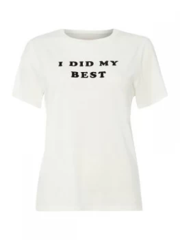 Ban.do I Did My Best Flocked T Shirt White