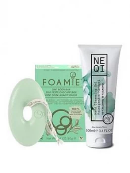 Foamie Neqi Stay Safe Kit: Hand Gel 100ml And Foamie Body Bar