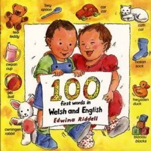 100 First Words in Welsh and English by Edwina Riddell Paperback