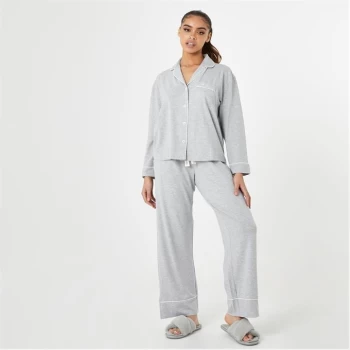 Jack Wills Jersey Pyjama Set and Scrunchie - Grey