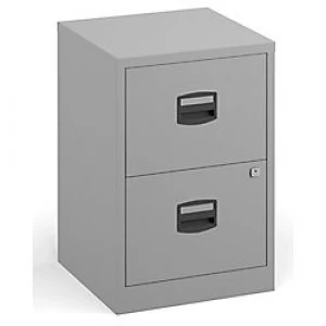 Bisley Filing Cabinet with 2 Lockable Drawers PFA2 413 x 400 x 672mm Grey