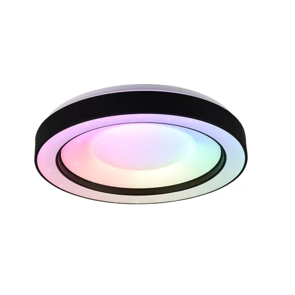 Arco Modern RGBW LED Semi Flush Light Black Matt 2700-6000K Remote control