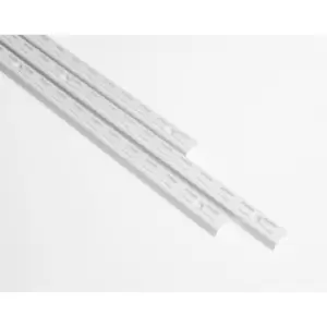 Anti-bacterial Twin Slot Shelving Kit - 1600mm White Twinslot and 120mm Brackets - White