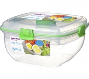 Sistema Salad To Go Max Square 1.3-litre Container
