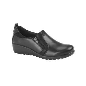 Boulevard Womens/Ladies PU Shoes (5 UK) (Black)