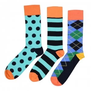 Happy Socks 3 Pack Socks - Blue