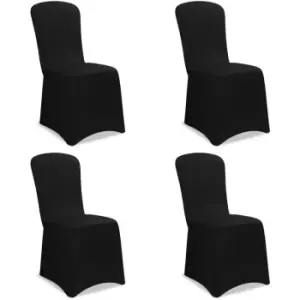 4x Chair Cover Stretch Colour Choice Black
