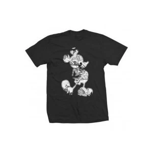 Disney - Mickey Mouse Vintage Infill Unisex Medium T-Shirt - Black