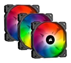 CORSAIR iCUE SP Series 120 mm Case Fan with Lighting Node Core EU - Pack of 3, RGB LED