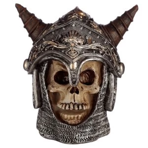 Gothic Skull in Medieval Horned Helmet (Pack Of 4) Ornament