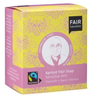 Fair Squared Hair Soap (Apricot) Sensitive Scalp (includes cotton soap bag) 80g