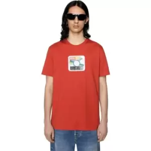 Diesel CD Logo T-Shirt Mens - Red