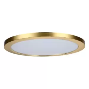 Spa 290mm Tauri LED Flush Ceiling Light Ring Satin Brass