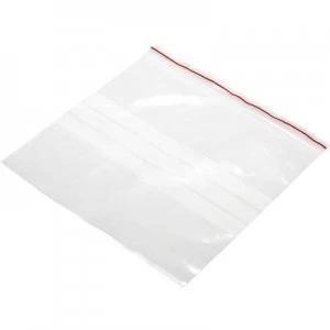 Grip seal bag with write on panel W x H 200 mm x 200 mm Transparent Polyethy
