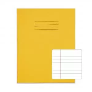 RHINO 9 x 7 Exercise Book 80 Pages 40 Leaf Yellow 8mm Lined with