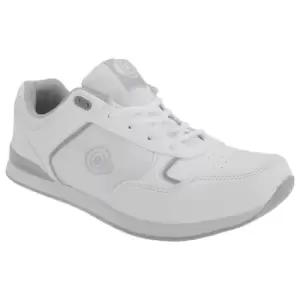 Dek Unisex Adults Jack Lace Up Trainer-Style Lawn Bowls Shoes (8 UK) (White)