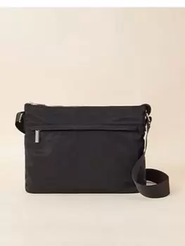 Accessorize Pocket Cross- Body Bag In Polyester - Black
