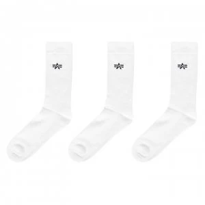 Alpha Industries 3 Pack Basic Socks - White
