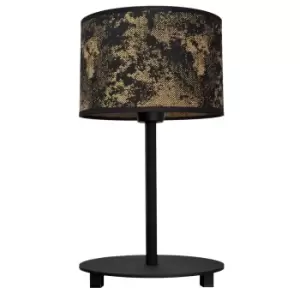Abba Table Lamp With Round Shade Black, Gold 20cm