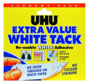 UHU White Tack Economy Pack 129g 43527 pack of 6