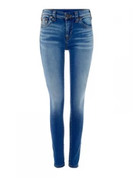 True Religion Jennie Skinny Jeans In Authentic Indigo Denim Mid Wash