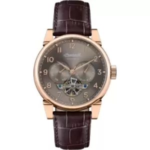 Ingersoll 1892 The Swing Gents Automatic Watch with Grey Sunray Dial and Brown Leather Strap