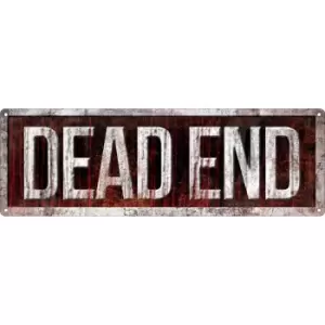 Grindstore Dead End Slim Tin Sign (One Size) (Red/White)