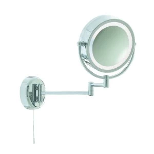 1 Light Swing Arm Magnifying Bathroom Mirror Chrome IP44, E14