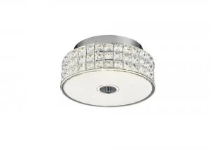 Round Ceiling 18W 1050lm LED 4000K Polished Chrome, Crystal