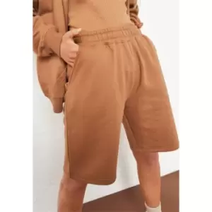 Missguided Longline Jogger Short - Brown