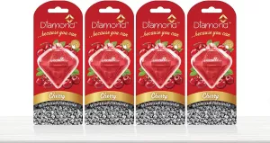 Cherry 3D (Pack Of 4) Diamond Air Freshener