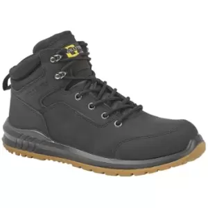 Grafters Mens Action Nubuck Safety Ankle Boots (9 UK) (Black) - Black