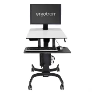 Ergotron WorkFit-C, Single HD Sit-Stand Workstation Black, Grey...